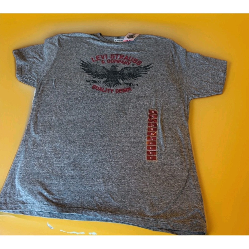 Levis‎ Levi Strauss Quality Denim Gray T-shirt XL Men NWT